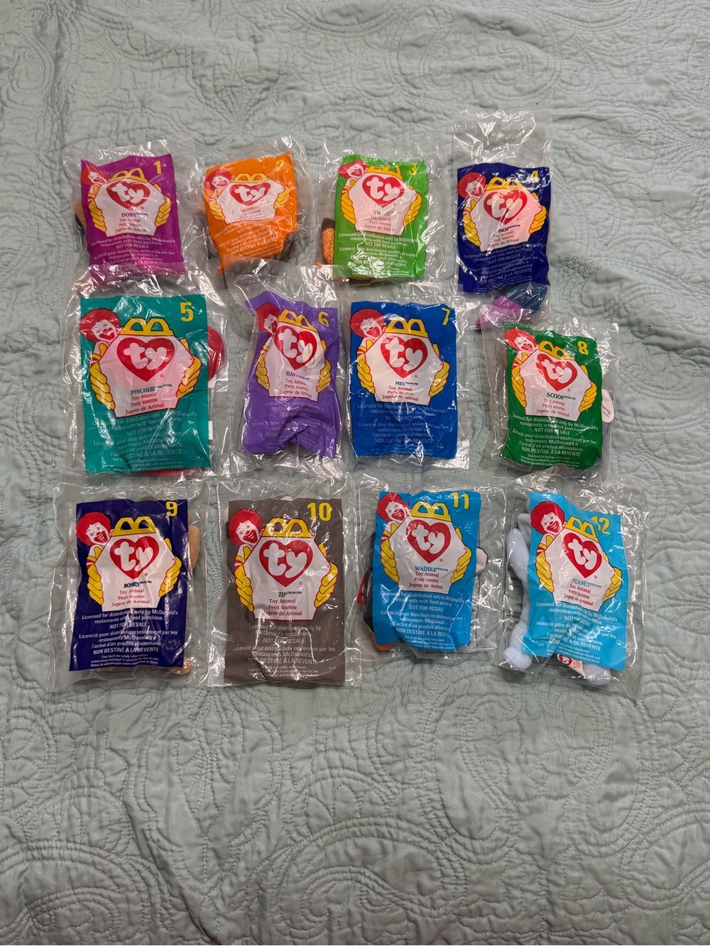 Full Set (all 12) McDonald's 1998 Beanie Babies